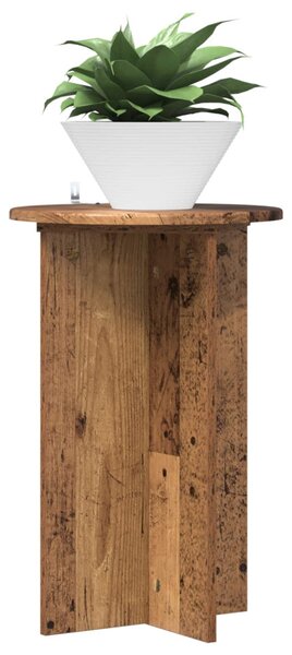 Növényállvány 2 db Antik Fa Ø40 x 60 cm Szerelt Fa