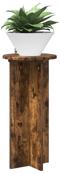 Növényállvány 2 db Füstös Tölgy 29,5 x 29,5 x 60 cm Szerelt Fa