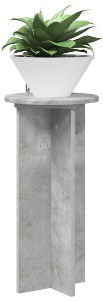 Növényállvány 2 db Betonszürke 29,5 x 29,5 x 60 cm Szerelt Fa