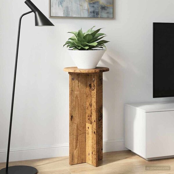 Növényállvány 2 db Antik Fa 29,5 x 29,5 x 60 cm Szerelt Fa