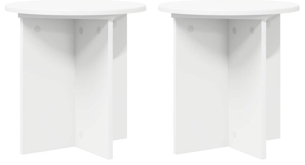 VidaXL Növényállvány 2 pcs Fehér Ø40 x 40 cm Szerelt Fa