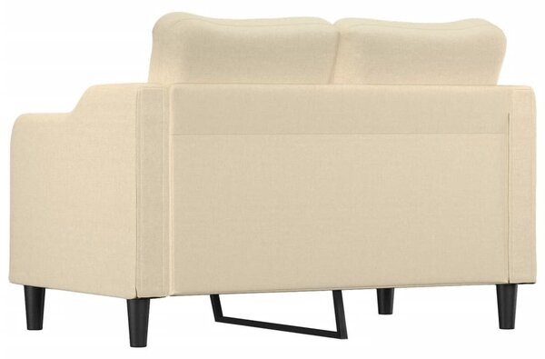 Kétszemélyes krémszínű szövetkanapé 120 cm