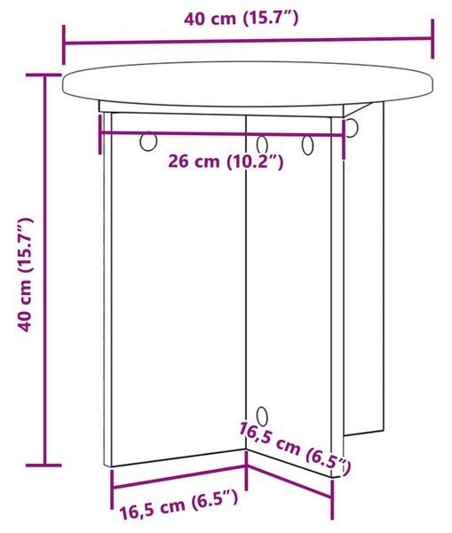 VidaXL Növényállvány 2 pcs Fehér Ø40 x 40 cm Szerelt Fa