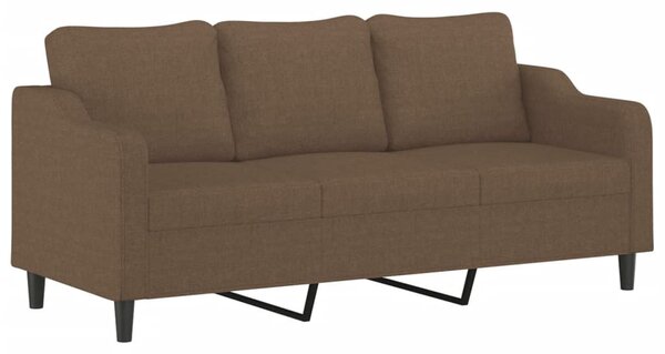3 személyes barna szövetkanapé 180 cm