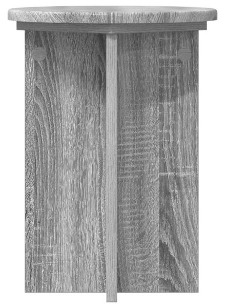 Növényállvány 2 db Szürke Sonoma Ø29,5 x 40 cm Szerelt Fa