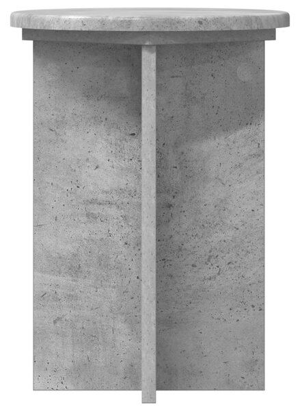 Növényállvány 2 db Betonszürke Ø29,5 x 40 cm Szerelt Fa
