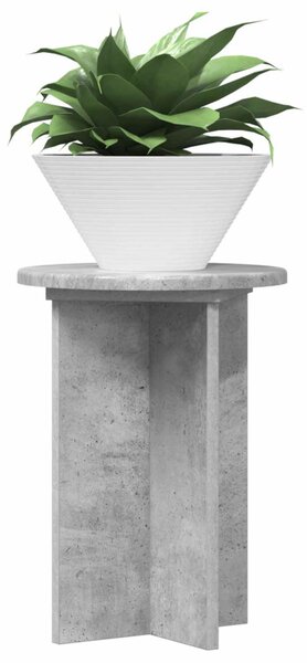 Növényállvány 2 db Betonszürke Ø29,5 x 40 cm Szerelt Fa