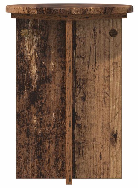 VidaXL Növényállvány 2 pcs Antik Fa Ø29,5 x 40 cm Szerelt Fa