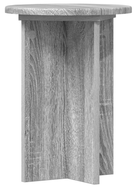 Növényállvány 2 db Szürke Sonoma Ø29,5 x 40 cm Szerelt Fa
