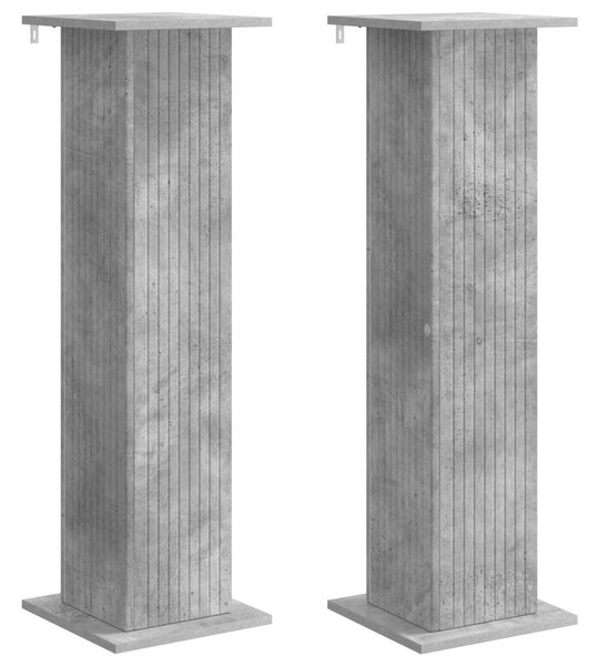 Növényállvány 2 db Betonszürke 30,5 x 30 x 100,5 cm Szerelt Fa