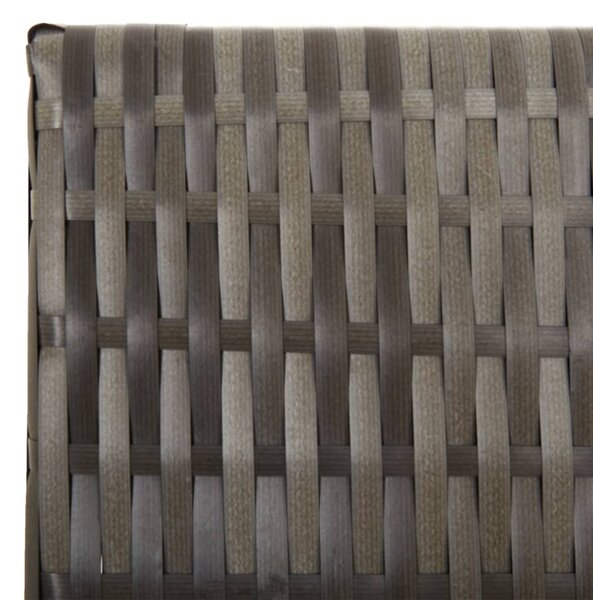 Szürke 5-paneles polyrattan térelválasztó