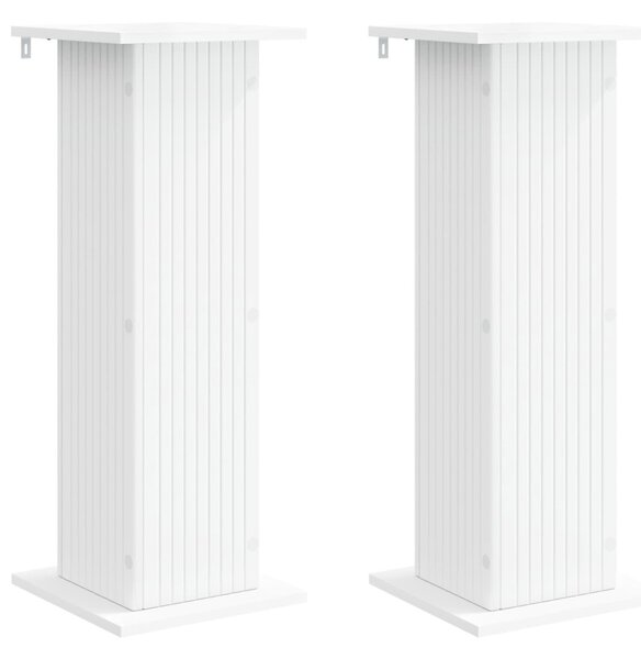 Növényállvány 2 db Fehér 30,5 x 30 x 80,5 cm Szerelt Fa