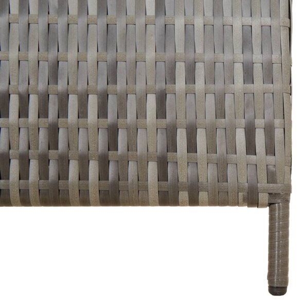 Szürke 5-paneles polyrattan térelválasztó