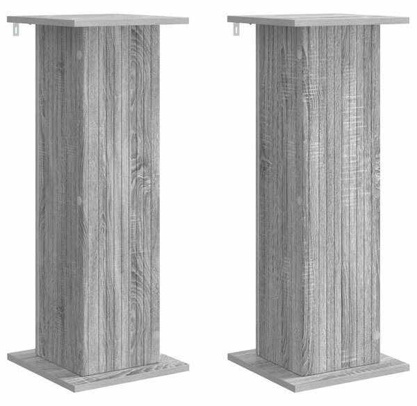 Növényállvány 2 db Szürke Sonoma 30,5 x 30 x 80,5 cm Szerelt Fa