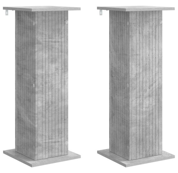 Növényállvány 2 db Betonszürke 30,5 x 30 x 80,5 cm Szerelt Fa