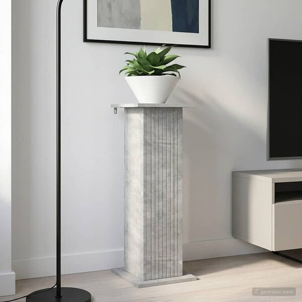 Növényállvány 2 db Betonszürke 30,5 x 30 x 80,5 cm Szerelt Fa
