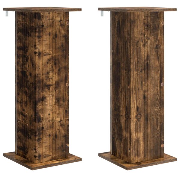 Növényállvány 2 db Füstös Tölgy 30,5 x 30 x 80,5 cm Szerelt Fa