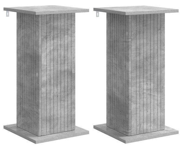 Növényállvány 2 db Betonszürke 30,5 x 30 x 60,5 cm Szerelt Fa