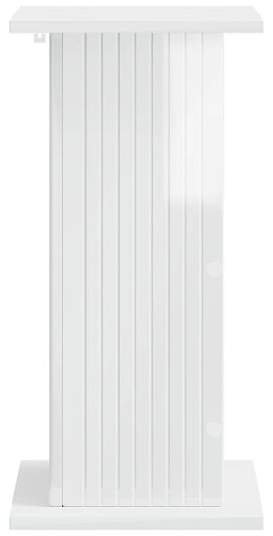 Növényállvány Magasfényű Fehér 30,5 x 30 x 60,5 cm Szerelt Fa