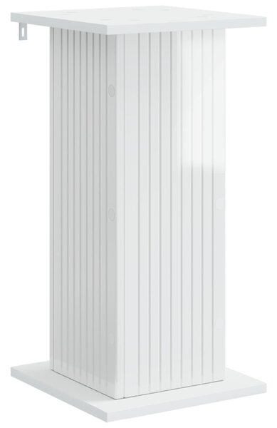 Növényállvány Magasfényű Fehér 30,5 x 30 x 60,5 cm Szerelt Fa