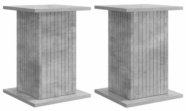 Növényállvány 2 db Betonszürke 30,5 x 30 x 43 cm Szerelt Fa