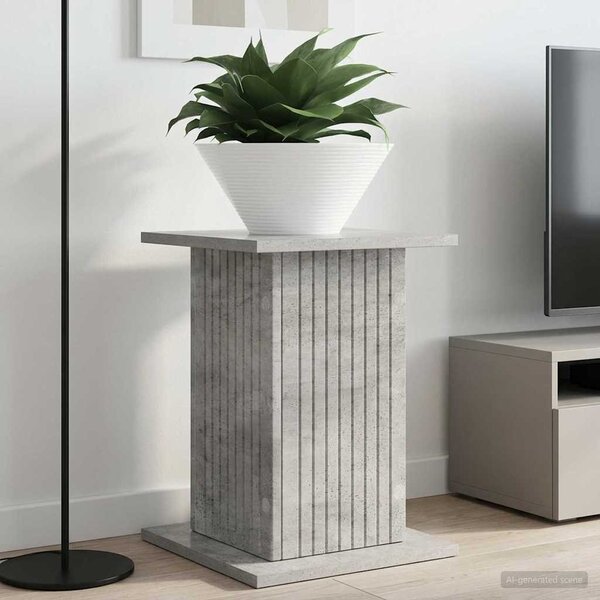 Növényállvány 2 db Betonszürke 30,5 x 30 x 43 cm Szerelt Fa