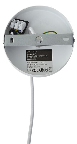 Modern függőlámpa fehér 50cm 3-Light - Drum Duo
