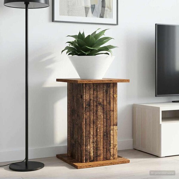 Növényállvány 2 db Antik Fa 30,5 x 30 x 43 cm Szerelt Fa