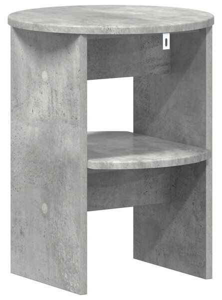 Oldalsó szekrény 2 pcs Beton Szürke Ø40 x 50 cm Mérnöki fa