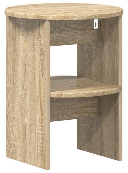 Oldalsó szekrény 2 pcs Sonoma tölgy Ø40 x 50 cm Mérnöki fa