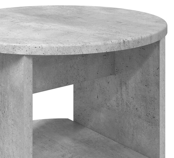 Oldalsó szekrény 2 pcs Beton Szürke Ø40 x 50 cm Mérnöki fa