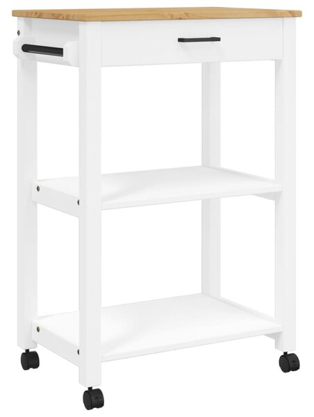 MONZA tömör fenyőfa konyhai kocsi 60 x 40 x 88,5 cm