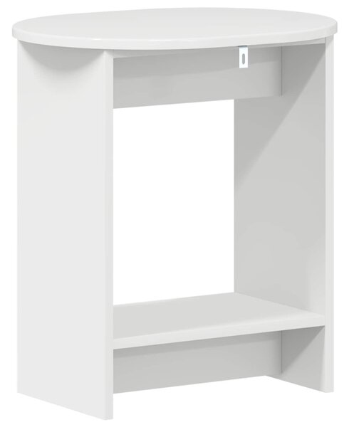 Oldal asztal Magasfényű Fehér 50 x 39,5 x 55 cm Szerelt Fa