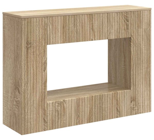Konzolasztal Csíkos Sonoma tölgy 101 x 29 x 74 cm Mérnöki fa