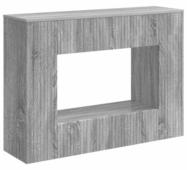 Konzolasztal Csíkos Szürke Sonoma 101 x 29 x 74 cm Mérnöki fa