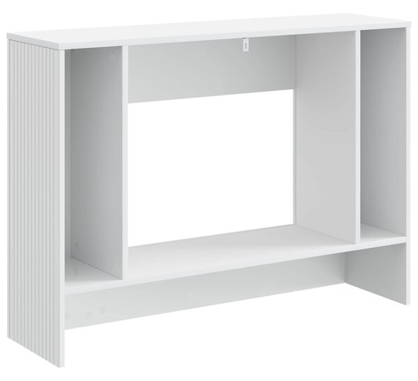 Konzolasztal Magasfényű Fehér 101 x 29 x 74 cm Mérnöki fa
