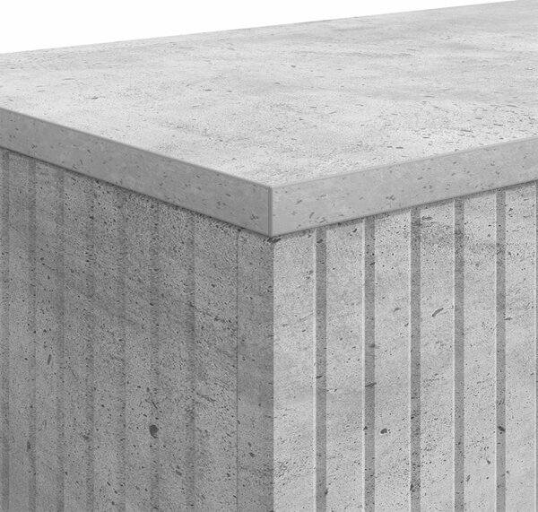 Konzolasztal Csíkos Beton Szürke 101 x 29 x 74 cm Mérnöki fa