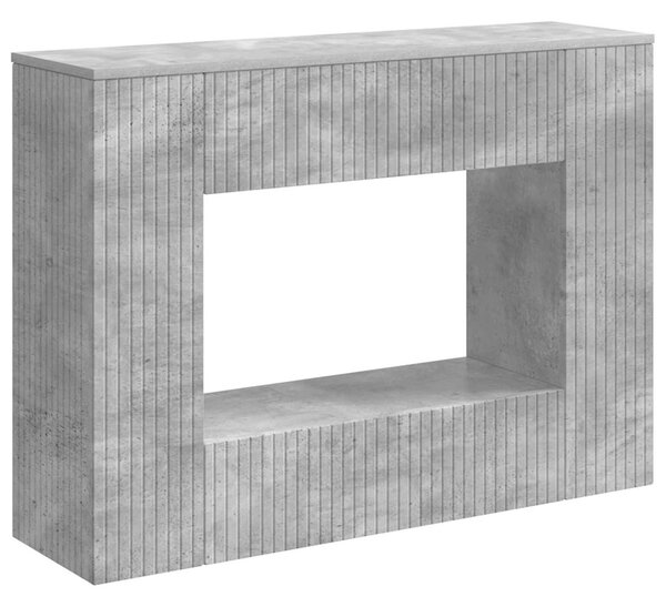 Konzolasztal Csíkos Beton Szürke 101 x 29 x 74 cm Mérnöki fa