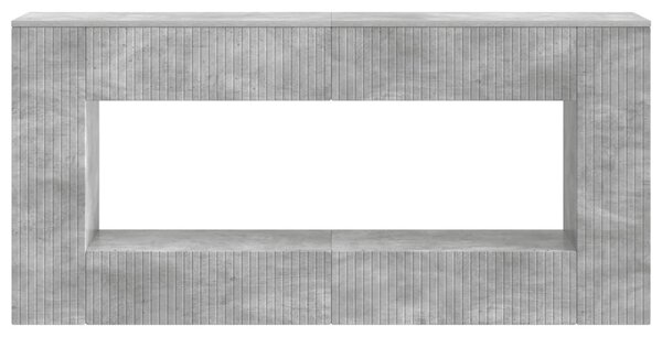 Konzolasztal Csíkos Beton Szürke 155 x 29 x 74 cm Mérnöki fa