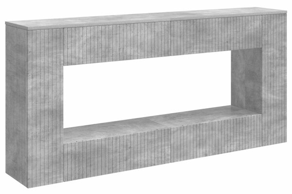 Konzolasztal Csíkos Beton Szürke 155 x 29 x 74 cm Mérnöki fa