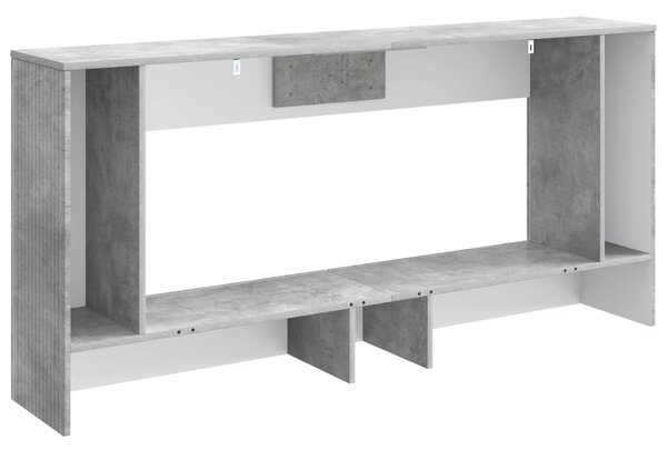 Konzolasztal Csíkos Beton Szürke 155 x 29 x 74 cm Mérnöki fa