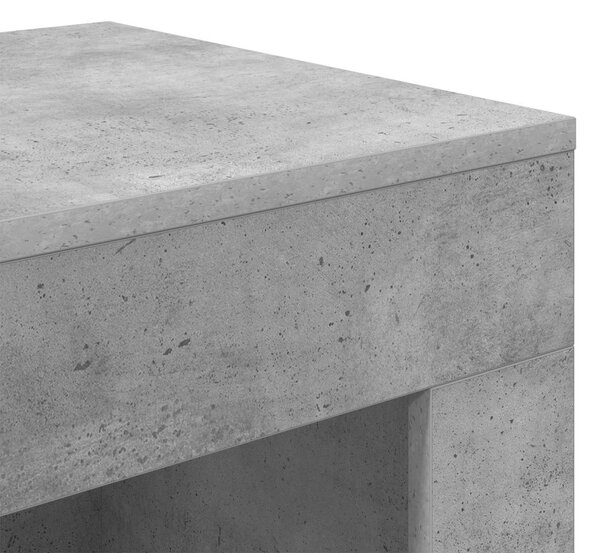 Oldal asztal Betonszürke 60 x 40 x 65 cm Szerelt Fa