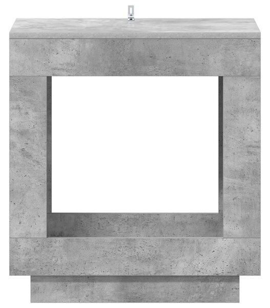 Oldal asztal Betonszürke 60 x 40 x 65 cm Szerelt Fa