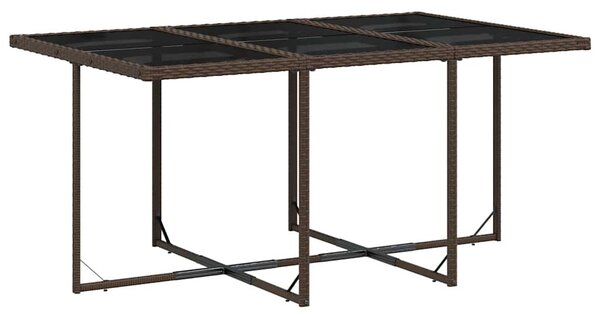 11 részes barna polyrattan kerti ülőgarnitúra párnákkal