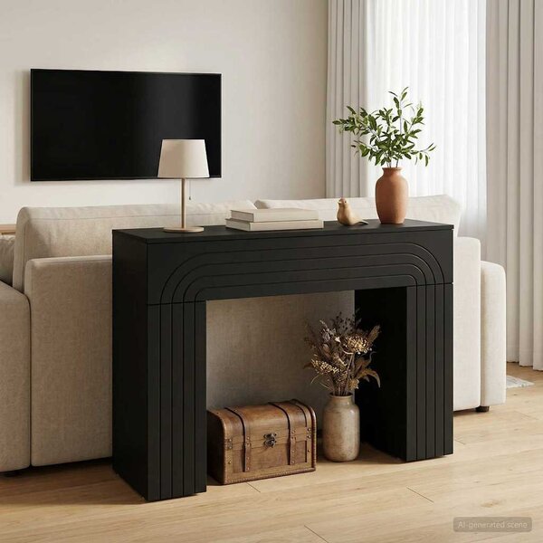 Dohányzóasztal Fekete 102 x 35 x 75 cm Szerelt Fa