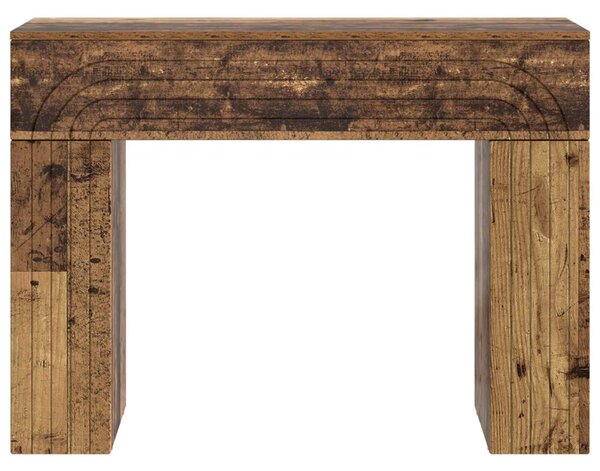 Dohányzóasztal Antik Fa 102 x 35 x 75 cm Szerelt Fa