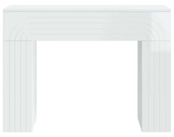 Dohányzóasztal Magasfényű Fehér 102 x 35 x 75 cm Szerelt Fa