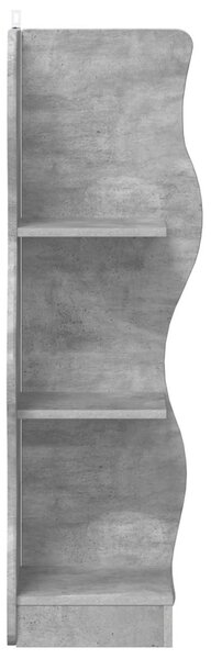 Sarokpolc polcokkal Betonszürke 34 x 33 x 102 cm Szerelt Fa