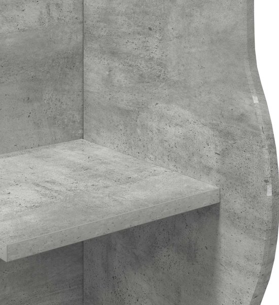 Sarokpolc polcokkal Betonszürke 34 x 33 x 102 cm Szerelt Fa