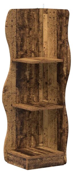 Sarokpolc polcokkal Antik Fa 34 x 33 x 102 cm Szerelt Fa